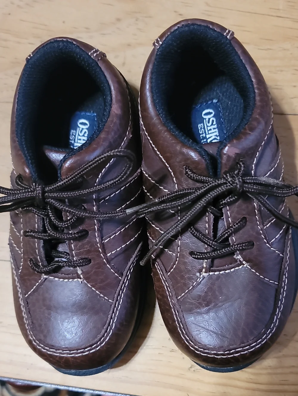 OshKosh B'gosh Brown Lace-Up Kids Sneakers